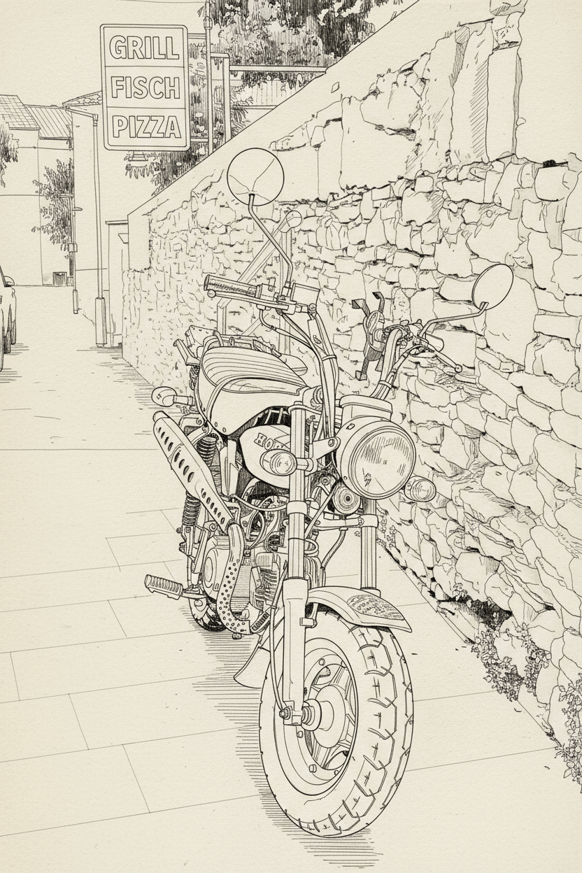 Blueprint style motorcycle result